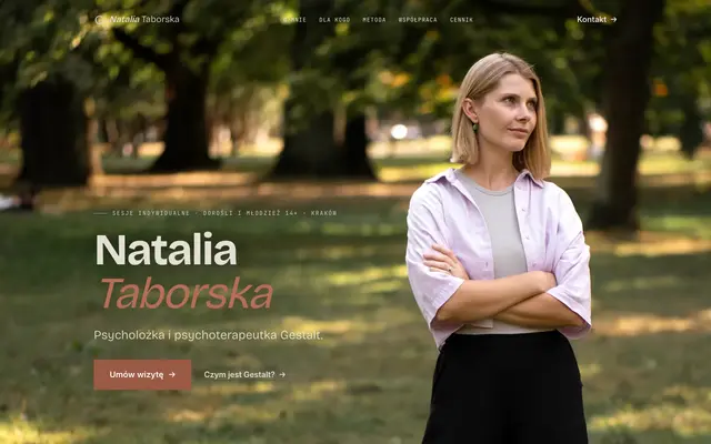 Strona główna Natalii Taborskiej, psychoterapia Gestalt